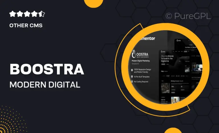 boostra modern digital marketing elementor template kit