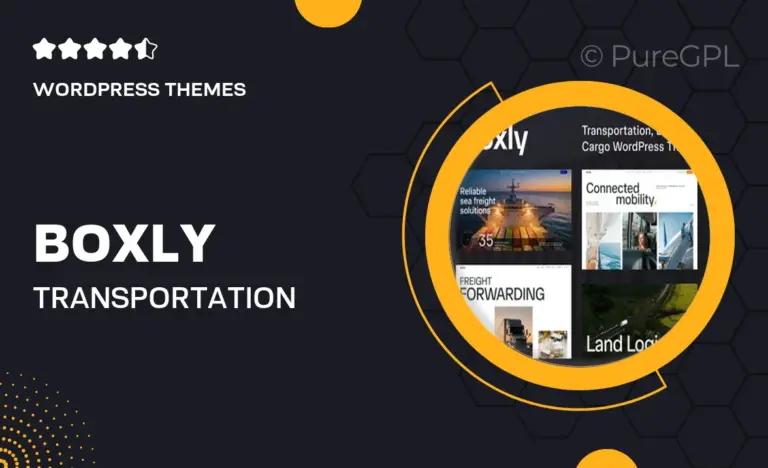 boxly transportation logistics cargo wordpress theme