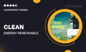 Clean Energy – Renewable Energy & Solar Panels WordPress Theme