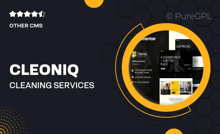 cleoniq cleaning services elementor template kit