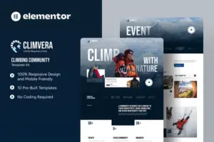 Climvera – Climbing Community Elementor Template Kit
