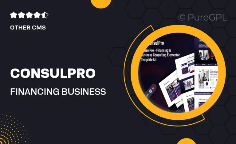 consulpro financing business consulting elementor template kit