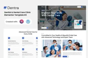 Dentra – Dentist & Dental Care Clinic Elementor Template Kit