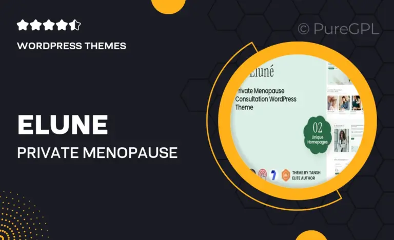 elune private menopause consultation midlife wellness wordpress theme