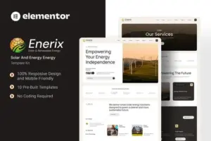 Enerix – Solar and Renewable Energy Elementor Template Kit