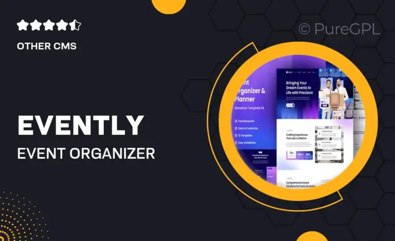 evently event organizer planner elementor template kit