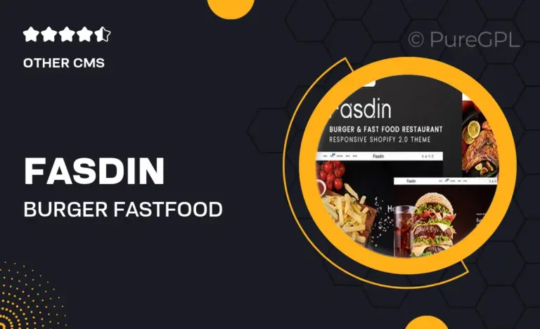 fasdin burger fastfood restaurant responsive shopify 2 0 theme