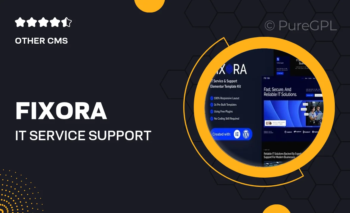Fixora – IT Service & Support Elementor Template Kit
