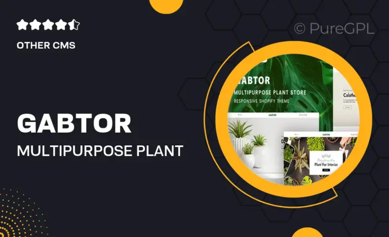 gabtor multipurpose plant store shopify 2 0 theme