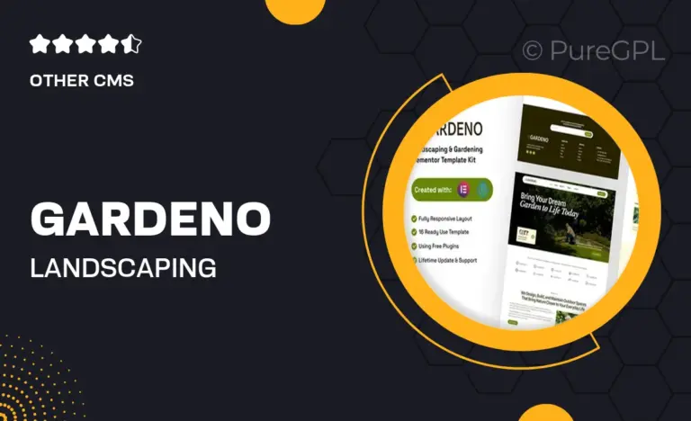 gardeno landscaping gardening elementor template kit