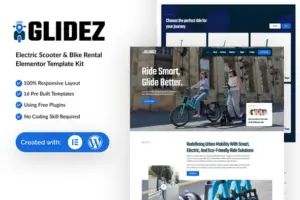 Glidez – Electric Scooter & Bike Rental Elementor Template Kit