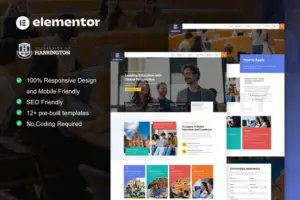Harrington – University & Education Elementor Pro Template Kit