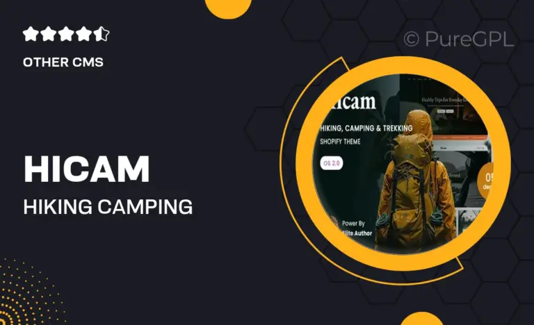 hicam hiking camping trekking shopify 2 0 theme