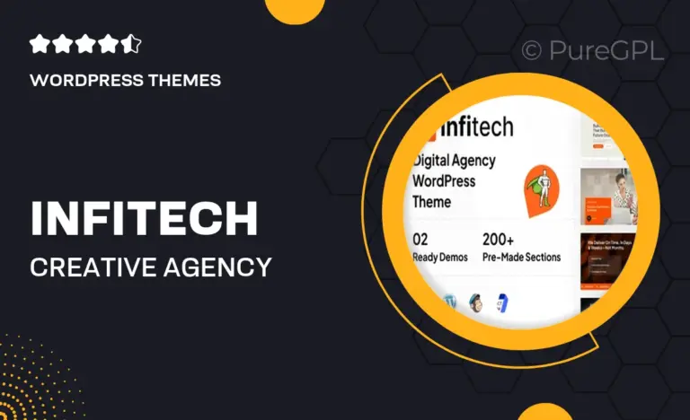 infitech creative agency portfolio wordpress theme