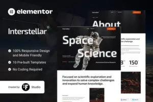 Interstellar – Science & Research Elementor Template Kit
