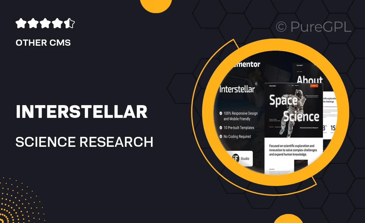 Interstellar – Science & Research Elementor Template Kit
