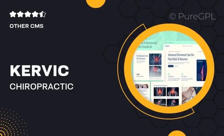 kervic chiropractic physiotherapy elementor template kit