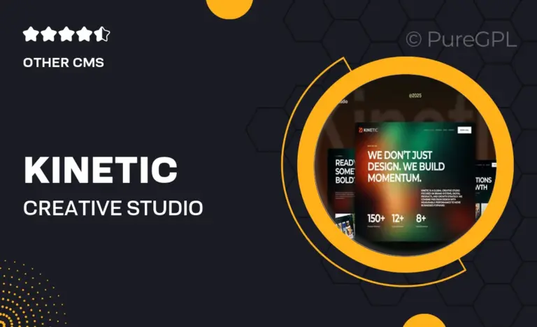 kinetic creative studio website elementor kit