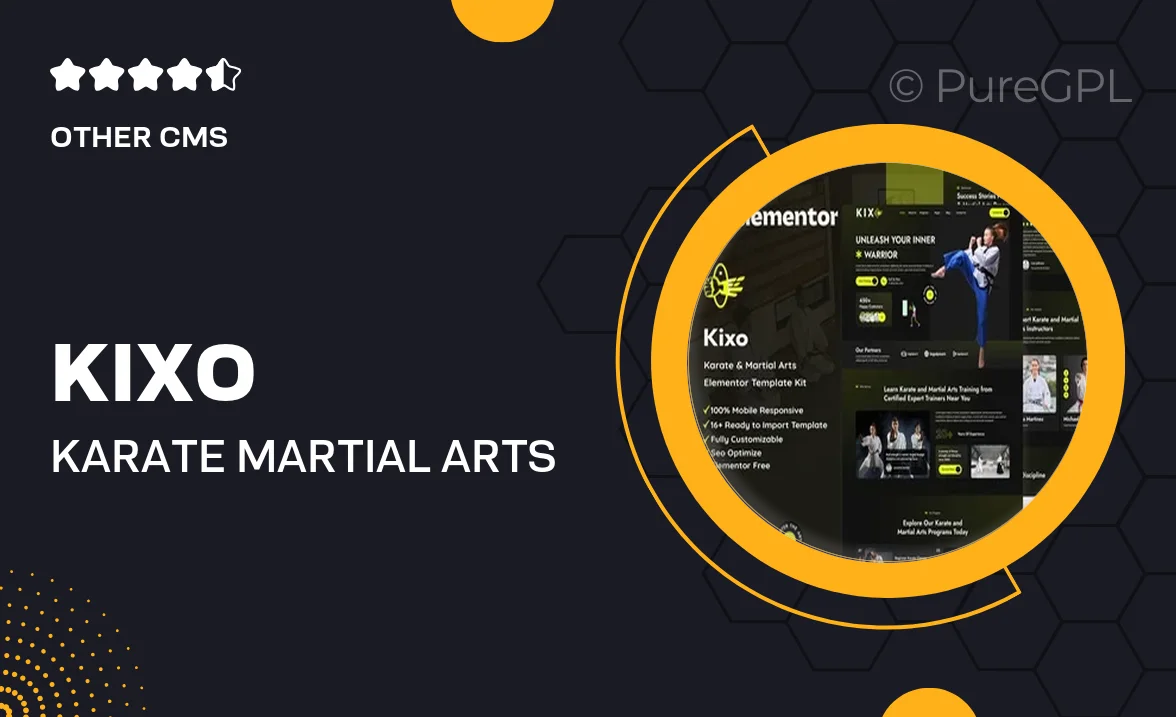 Kixo – Karate & Martial Arts School Elementor Template Kit