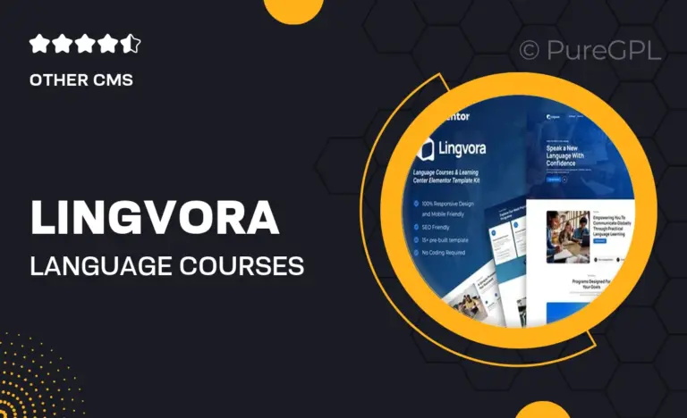 lingvora language courses learning center elementor template kit