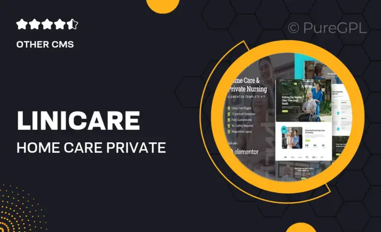 linicare home care private nursing elementor template kit