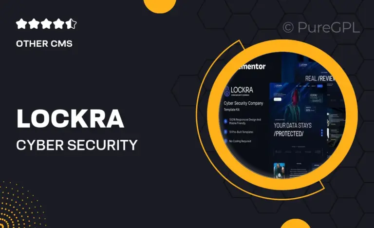 lockra cyber security company elementor template kit