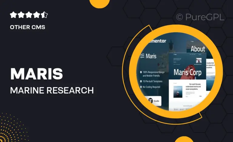 maris marine research ocean science elementor template kit