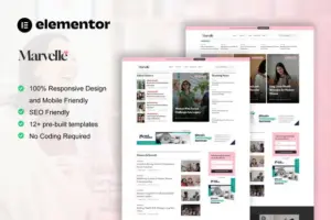 Marvelle – Modern Feminine Blog & Magazine Elementor Pro Template Kit