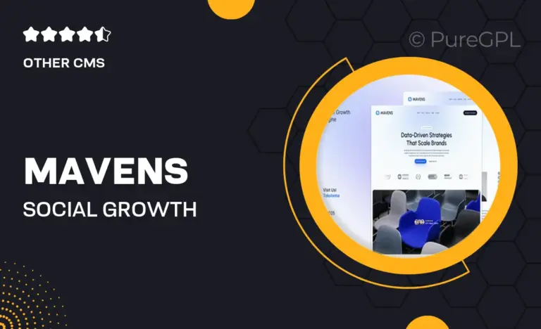 mavens social growth engine website elementor template kits