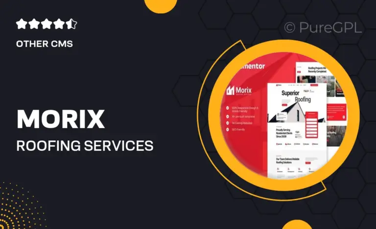 morix roofing services elementor pro template kit