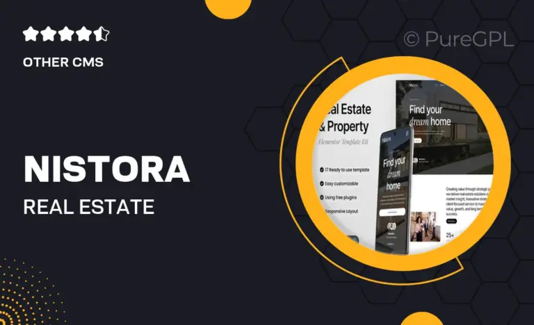 nistora real estate property elementor template kit
