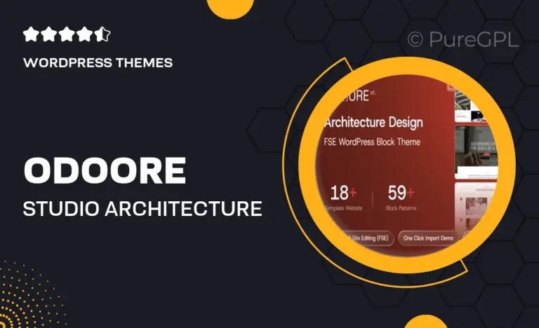 odoore studio architecture interior design fse wordpress block theme