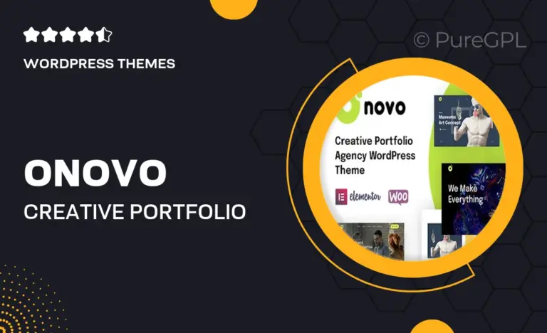 onovo creative portfolio agency wordpress theme