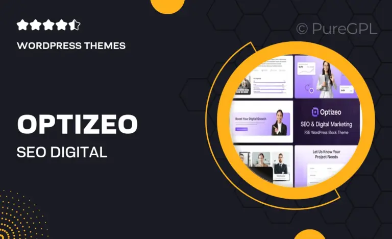 optizeo seo digital marketing fse wordpress block theme