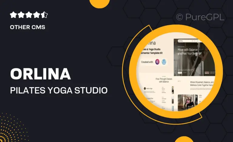 orlina pilates yoga studio elementor template kit