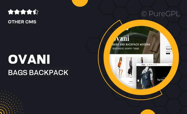 ovani bags backpack modern shopify 2 0 theme