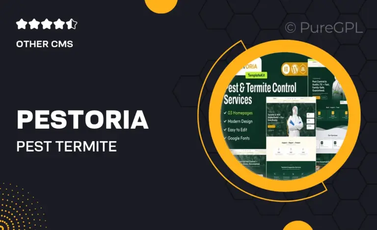 pestoria pest termite control services elementor template kit