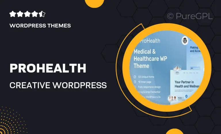 prohealth creative wordpress theme for medical and healthcare
