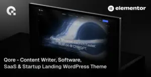 Qore | Content Writer, Software, SaaS & Startup Landing WordPress Theme