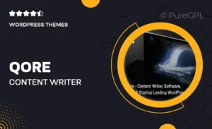 Qore | Content Writer, Software, SaaS & Startup Landing WordPress Theme