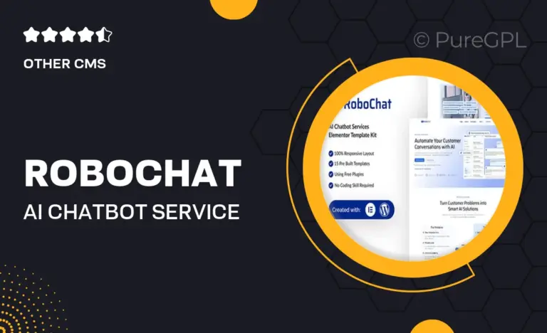 robochat ai chatbot service elementor template kit