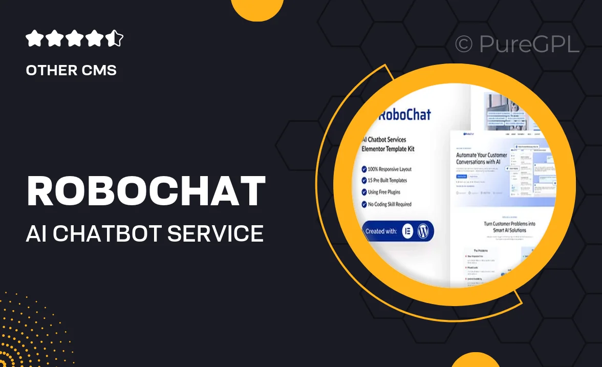 RoboChat – AI Chatbot Service Elementor Template Kit