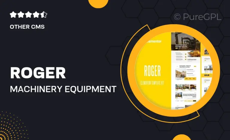 roger machinery equipment rentals elementor template kit
