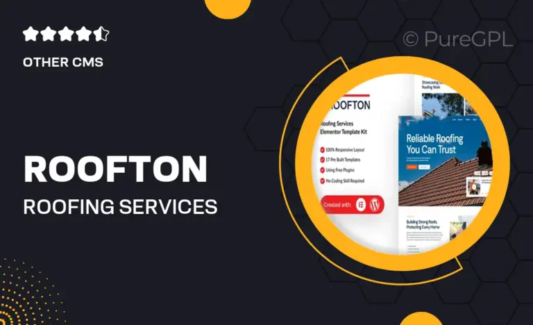 roofton roofing services elementor template kit