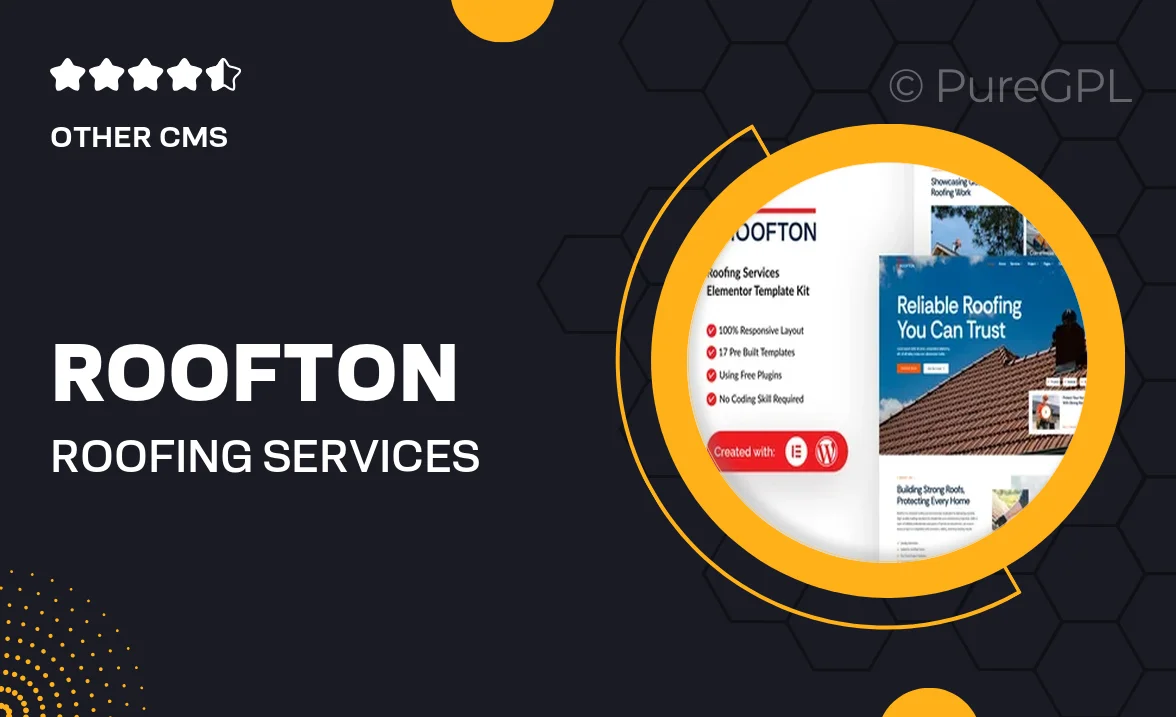 Roofton – Roofing Services Elementor Template Kit
