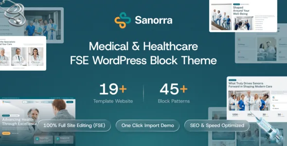 Sanorra – Medical & Healthcare FSE WordPress Block Theme