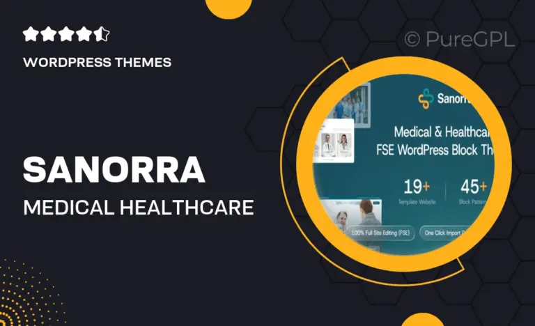 sanorra medical healthcare fse wordpress block theme