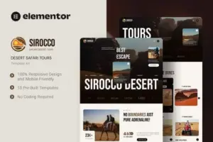 Sirocco – Desert Safari Tours Elementor Template Kit