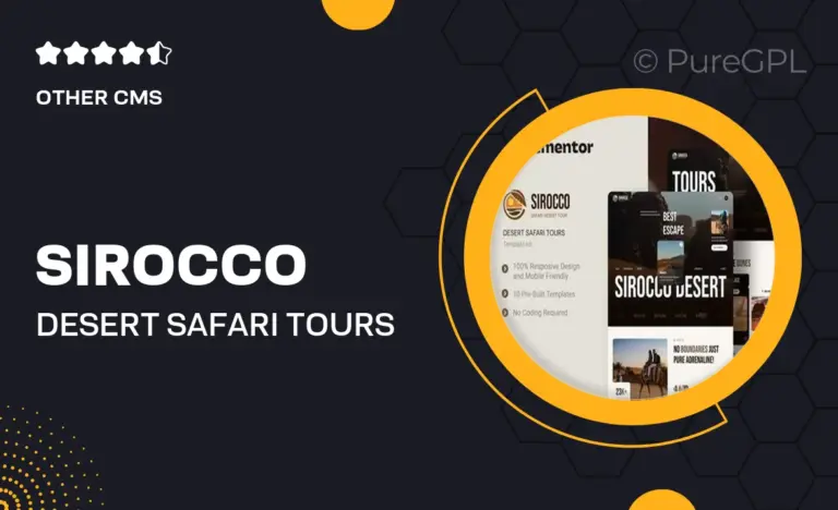 sirocco desert safari tours elementor template kit