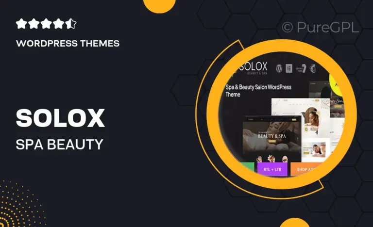 solox spa beauty wordpress theme